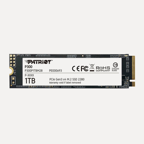 Изображение товара SSD накопитель Patriot P300 P300P1TBM28 1ТБ, M.2 2280, PCIe 3.0 x4, NVMe, M.2