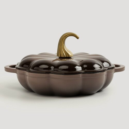 Изображение товара Сотейник, 26 см, 2,3 л, с крышкой, чугун, Тыква, Gourd, Kuchenland