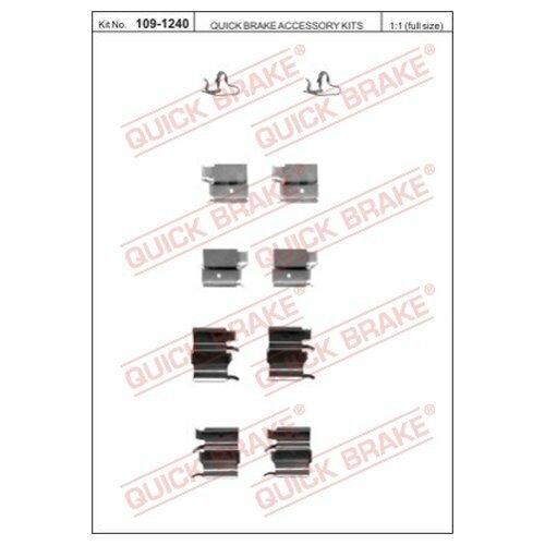 Комплект монтажный тормозных колодок Quick Brake 1091240