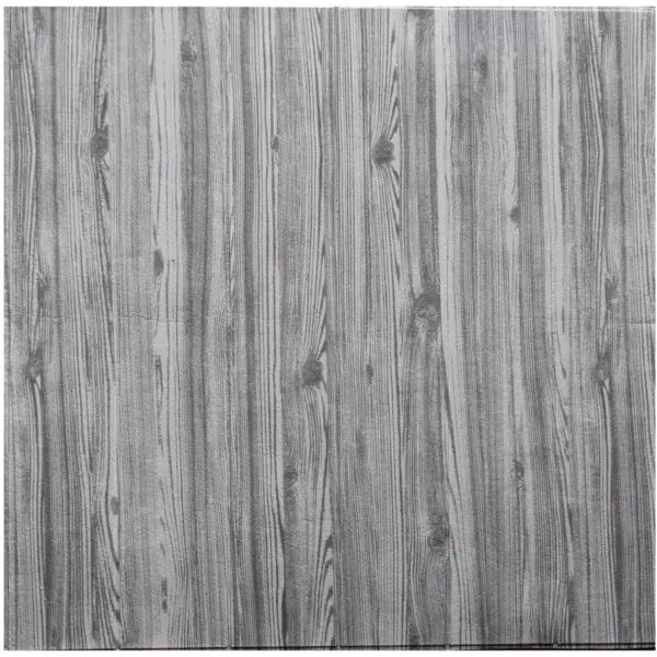 фото Листовая панель ПВХ самоклеящаяся мягкая 3D дерево серое 700x700x4 мм 0.49 м?