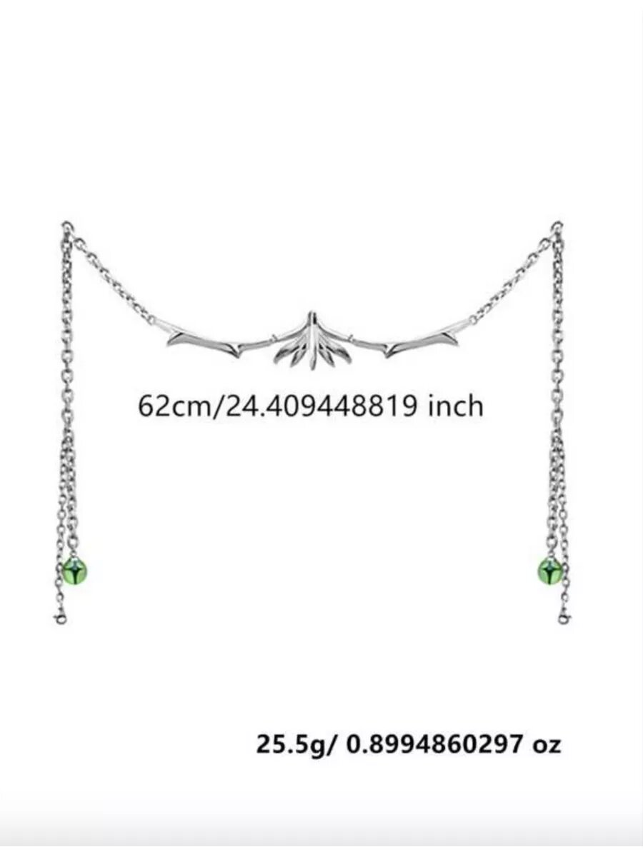 Цепь, 1 шт., длина 62 см, серебряный — фото 1