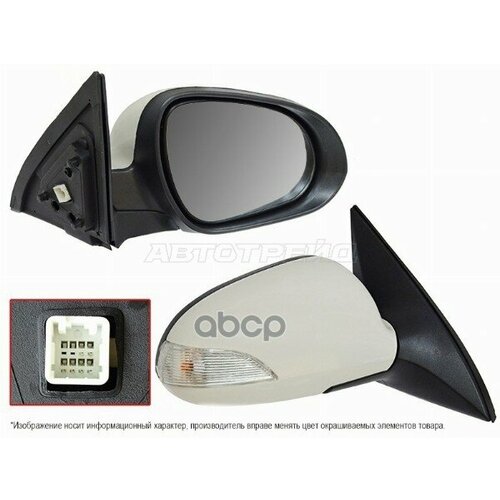 Зеркало Hyundai Elantra 06-12 Справа Обогрев Регулировка Повторитель поворота 6 контактов Sat арт ST-HN28-940-A1 6080₽