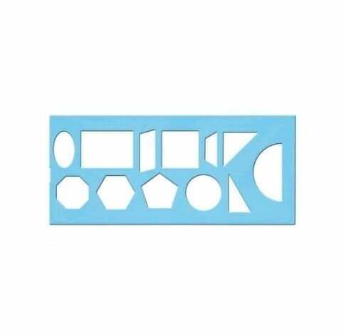 Трафарет СТАММ геометрических фигур, 12 элементов, зеленый (ТТ11) — фото 1