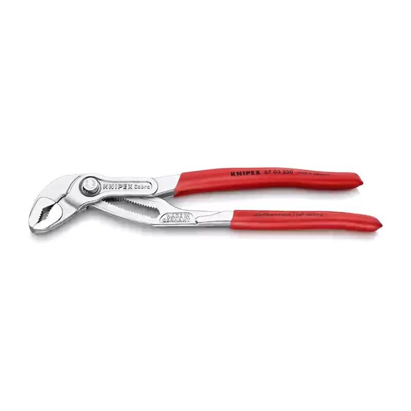 Клещи переставные KNIPEX COBRA зев 50 мм, длина 250 мм, хром, обливные ручки KN-8703250 — фото 1