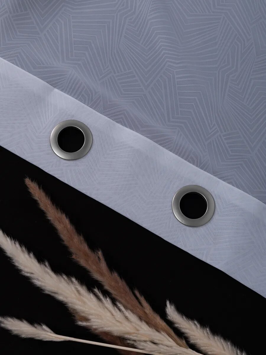 Тюль SANPA HOME, вуаль с рисунком, на люверсах, для гостиной и спальни 250х260 см=1шт — фото 1