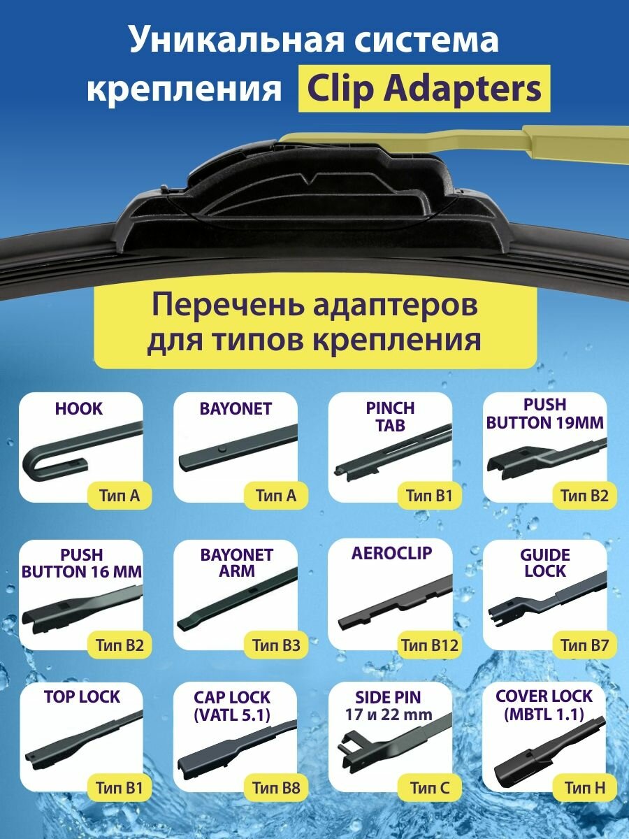 Дворники LADA Vesta (Лада Веста, ng, vatl 5.1) 2015-2025 г, Vesta SW/SW Cross (Веста св, Св Кросс) 2017-2025 — фото 1