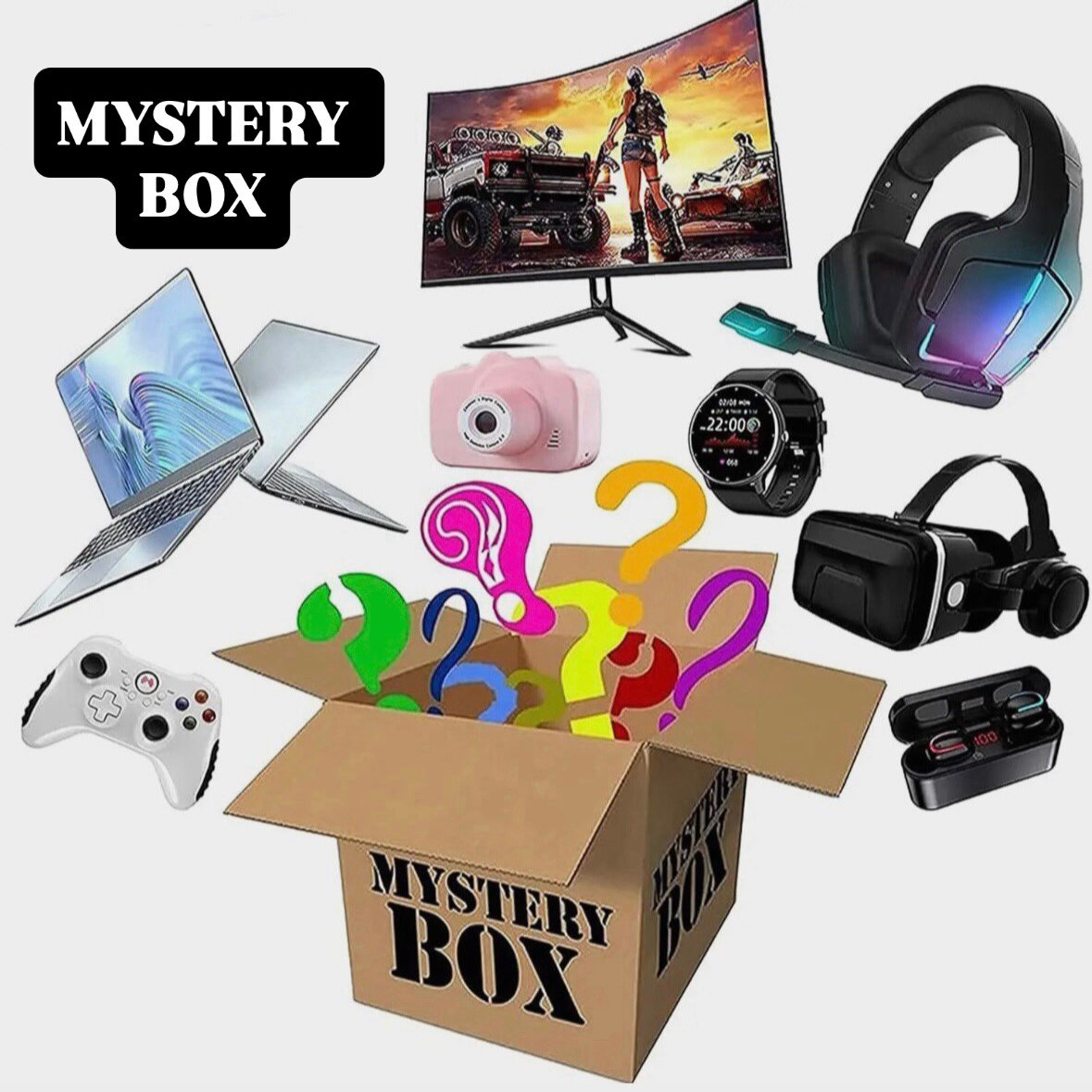 Коробка с сюрпризом "мистери бокс" super mystery box оригинальные и универсальные подарки для друзей и всей семьи