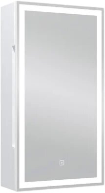 Зеркало-шкаф CONTINENT Allure 35х65 R со светодиодной подсветкой 35 см с сенсорным управлением белое в современном стиле