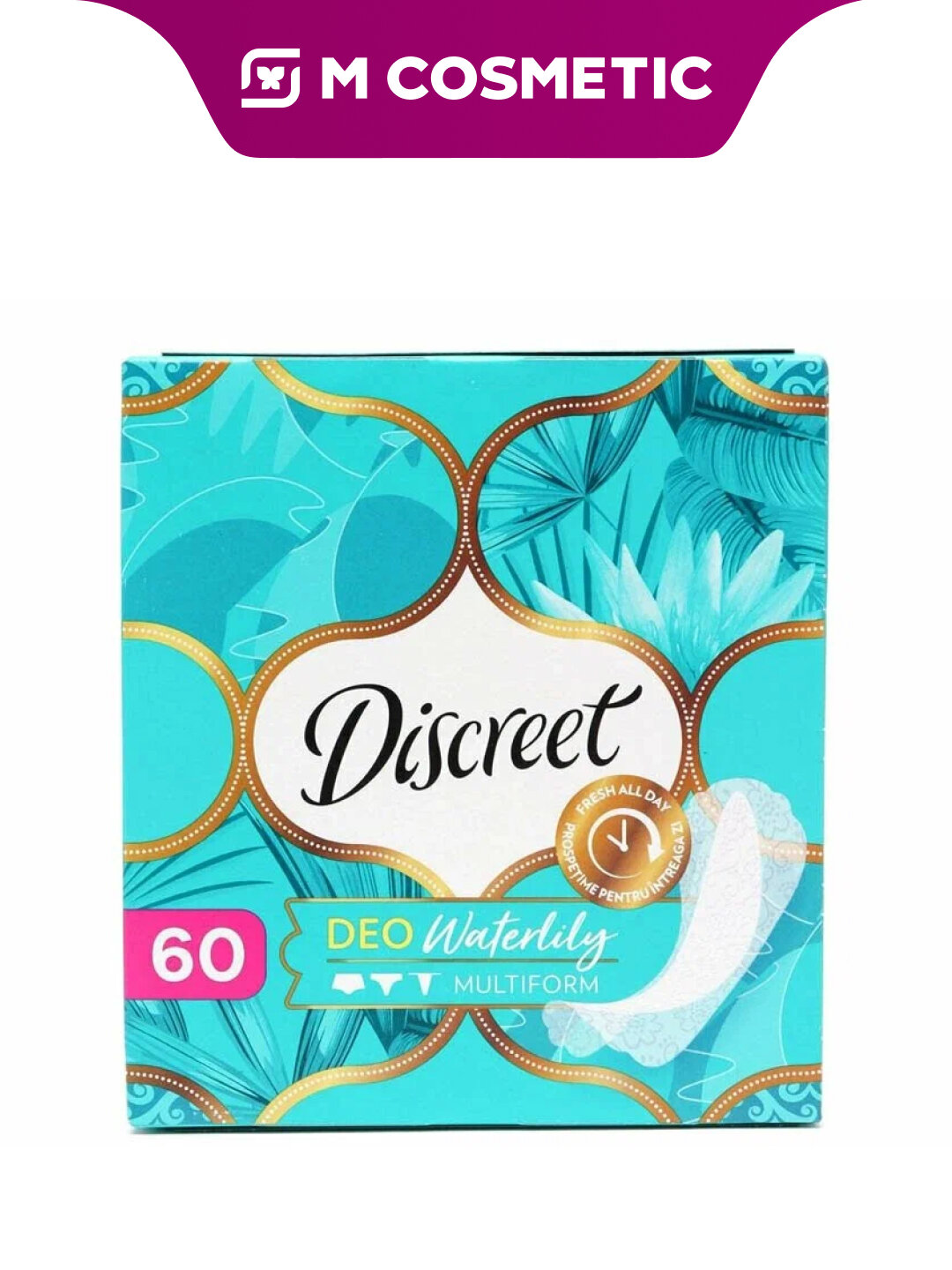 Ежедневные прокладки Discreet "Water Lily", ультратонкие, с ароматом, 60 шт