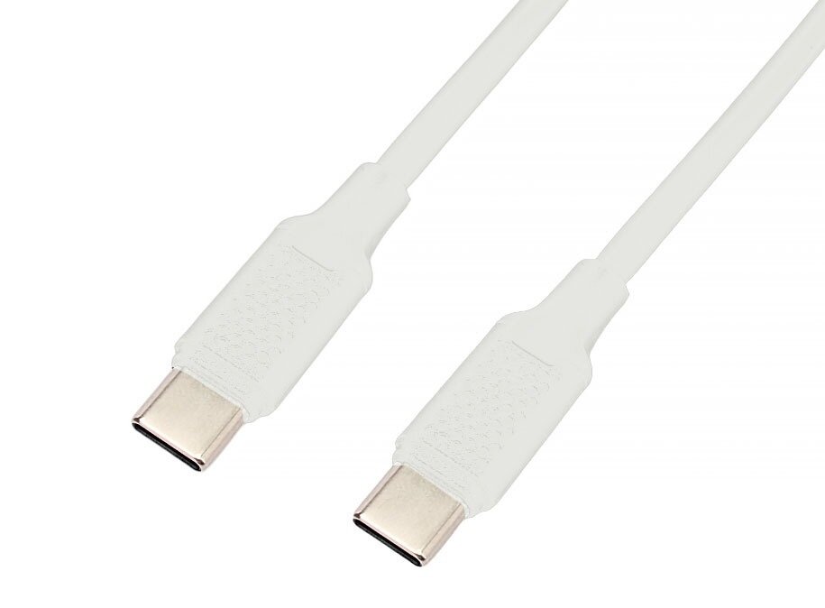 Кабель USB2.0 Cablexpert CC-USB2-CMCM-60-1M-W, Type-C/Type-C, 3А, 60Вт, PD/QC3.0, медь, 1м, белый, пакет