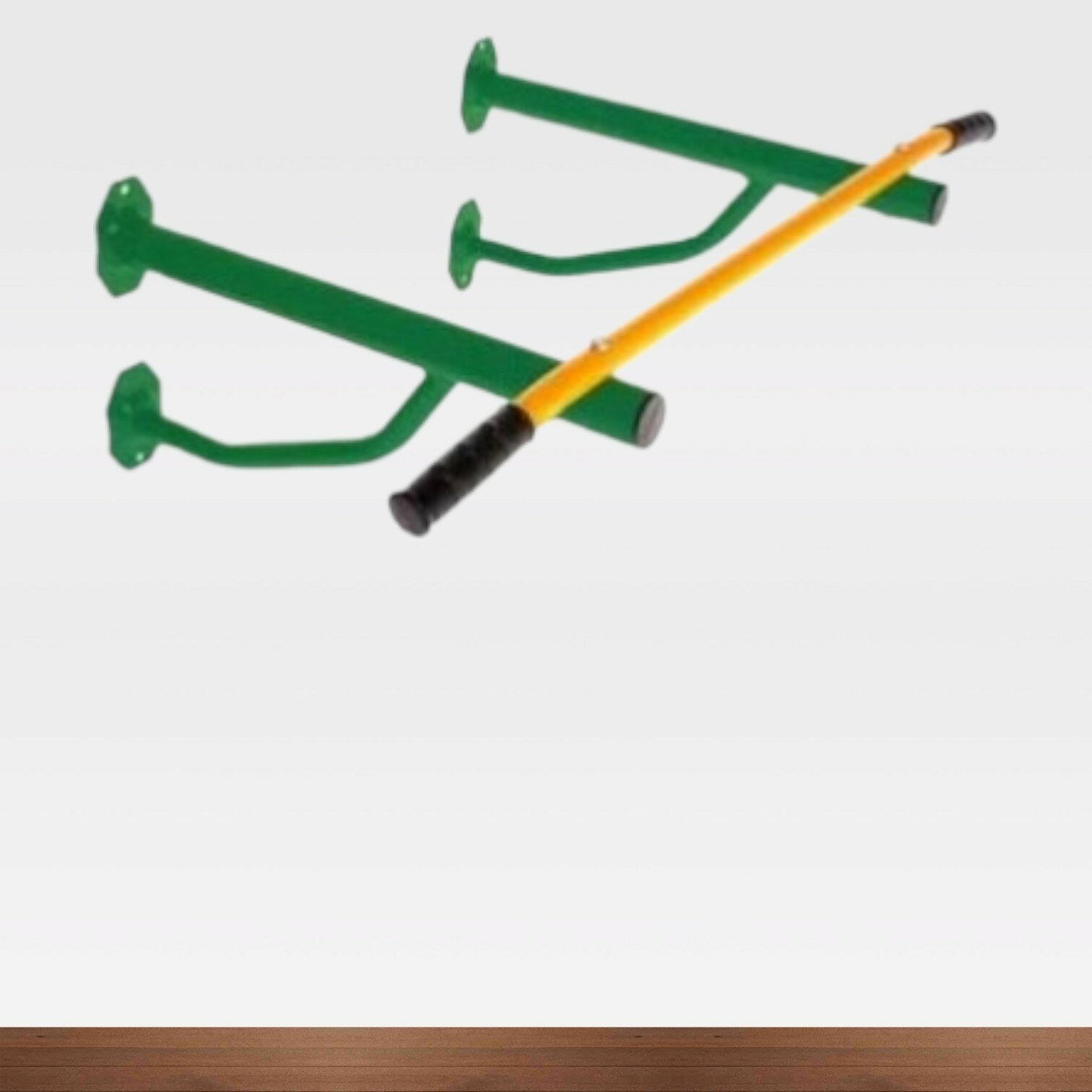 Турник настенный Midzumi Kishiro зеленый, металлическая конструкция турника способна выдерживать до 120 кг.