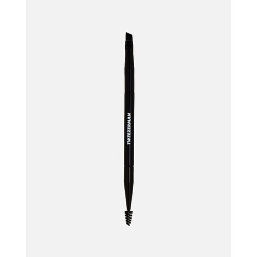 двусторонняя прямая кисть для бровей tweezerman flat brow brush 1 шт TWEEZERMAN Двусторонняя скошенная кисть для бровей, Angled Brow Brush