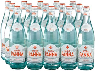 Минеральная вода Acqua Panna негазированная, стекло, 15 шт. по 0.75 л