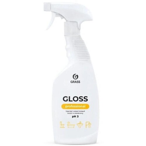 Средство для сантехники Grass Gloss Professional, 600мл, для акриловых и металлических поверхностей, 8шт.