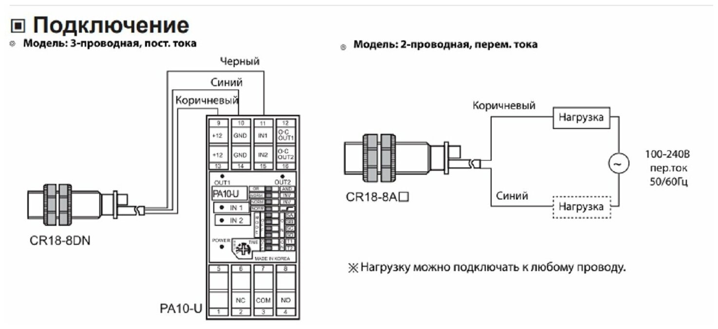 CR30-15AO Ёмкостной датчик приближения Autonics 100-240V AC