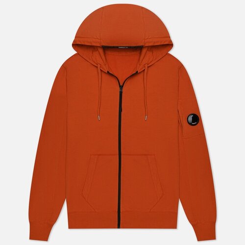 Мужская толстовка C.P. Company Light Fleece Zipped Grament Dyed Hoodie оранжевый, Размер M