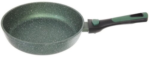 Сковорода «BAROLY» GREEN 24см индукционная каменная крошка, съемная бакелитовая ручка