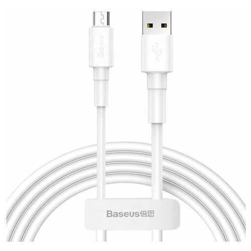 Baseus Mini Cable USB - MicroUSB (CAMSW), 1 м, 1 шт., белый кабель baseus mini white cable usb microusb camsw d02 2 м 1 шт white