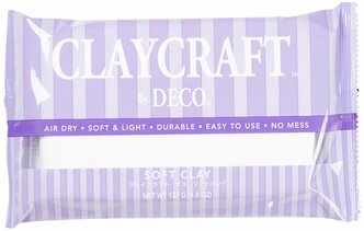 Полимерная глина CLAYCRAFT by DECO Soft, цвет Белый, 137 гр.