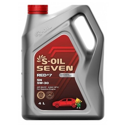 Синтетическое моторное масло S-OIL SEVEN RED #7 SN 5W-30, 1 л