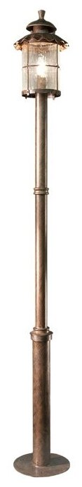 LArte Luce Уличный светильник Genova L70792.07, E27, 100 Вт, цвет арматуры: коричневый, цвет плафона бесцветный