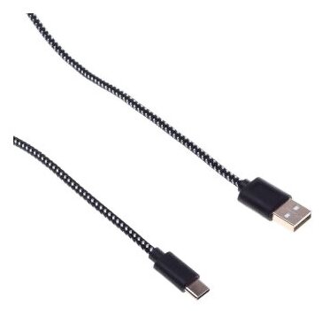 Кабель Buro Braided, USB Type-C (m) - USB (m), 1м, 2.4A [bhp ret typec1]