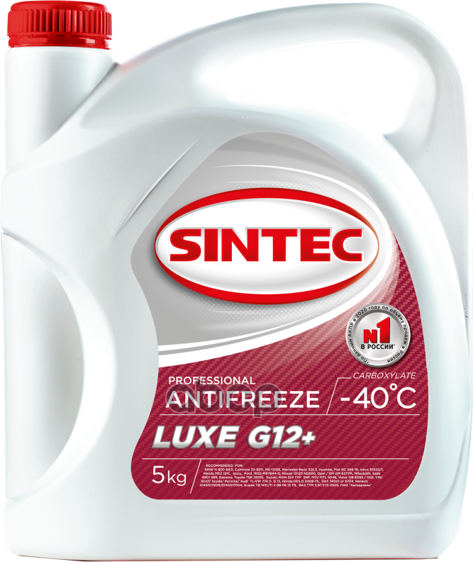 Sintec Antifreeze Lux G12 5Кг/43Л./Рф Sintec Арт. 614500 SINTEC арт. 614500