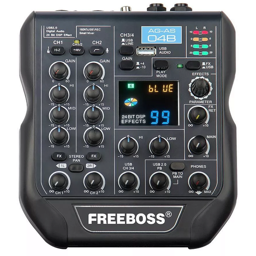 Микшерный пульт FREEBOSS AG-AS04B радиосистема freeboss cm30