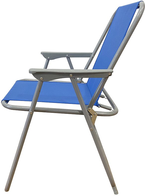 Кресло складное Уют синее 530х470х760 мм - фотография № 4