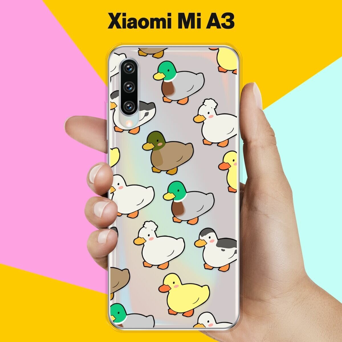 Силиконовый чехол на Xiaomi Mi A3 Утки / для Сяоми Ми А3