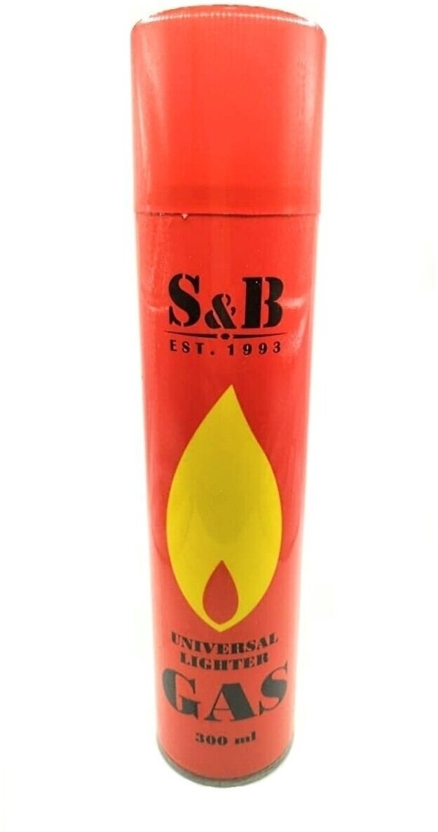 S&B Газ для зажигалок 300 мл. объем 405см3 007 - фотография № 4