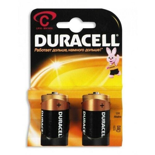 Батарейка DURACELL LR14 MN1400 (2шт) батарейка duracell alkaline mn1400 lr14 с [bl 2] уп 2 шт