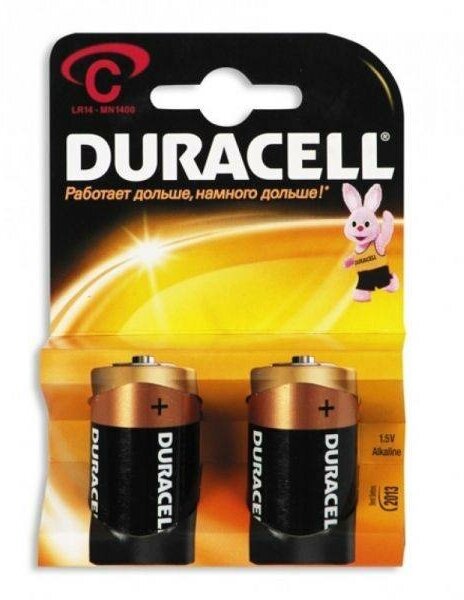 Duracell C (LR14 MN1400) Plus | 15 Вольта Щелочные (Алкалиновые) батарейки - 4шт.