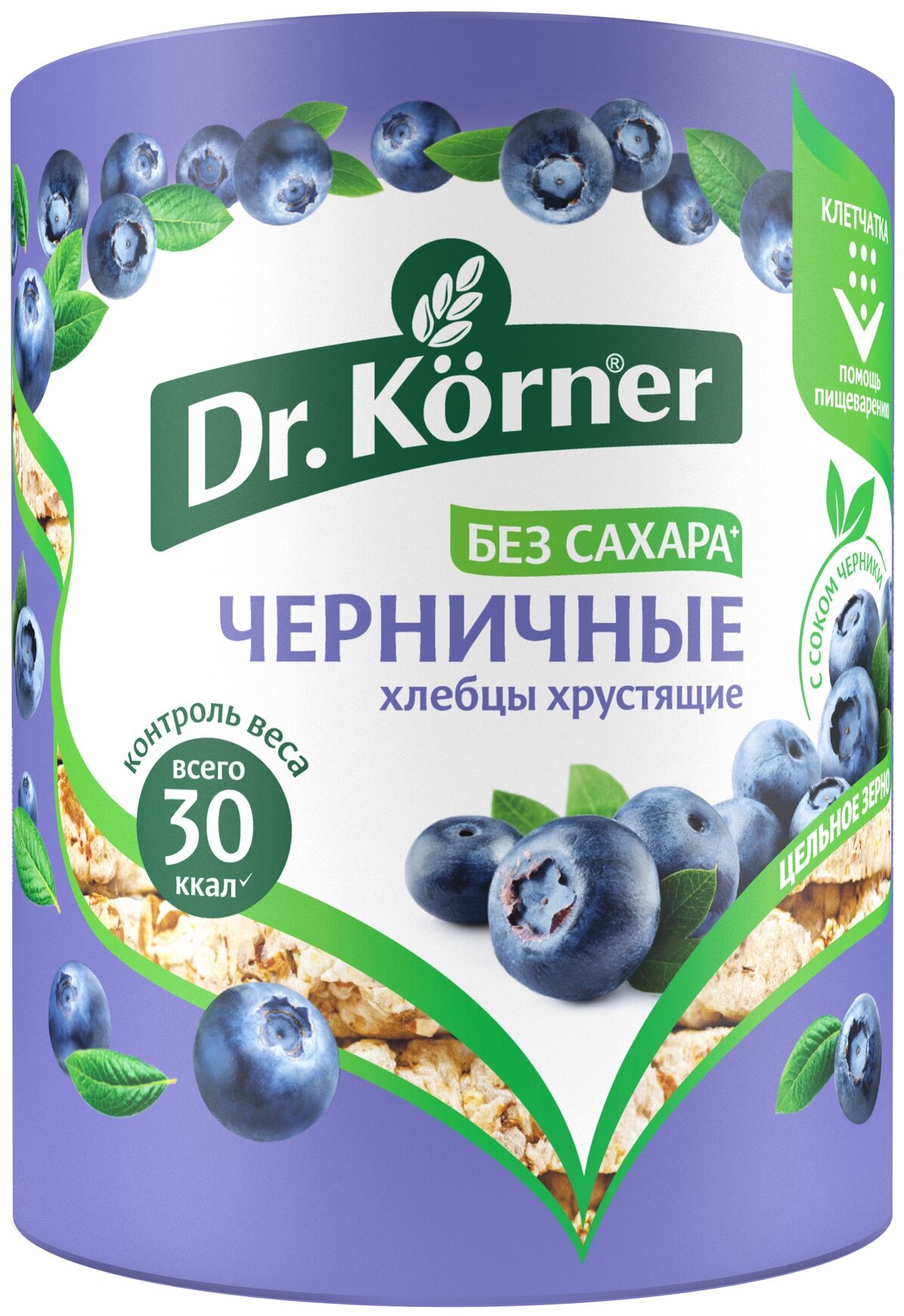 Хлебцы Dr.Korner "Злаковый коктейль"черничный, 100 г