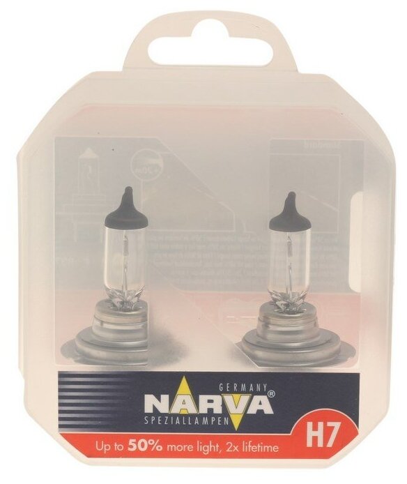 Лампа автомобильная галогенная Narva Range Power +50% N-48339RP2 H7 55W PX26d