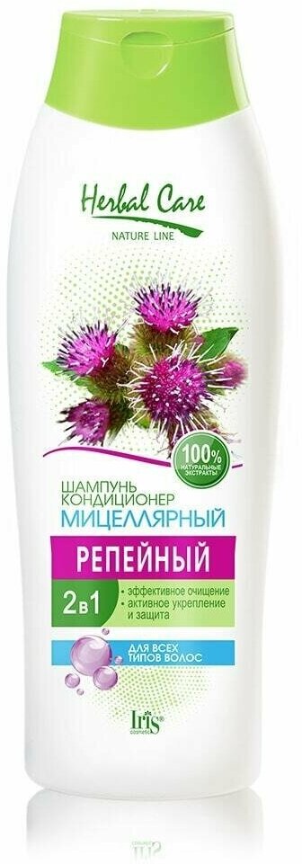 IRIS cosmetic Iris Herbal Care Шампунь-кондиционер Мицеллярный "Репейный" 400мл