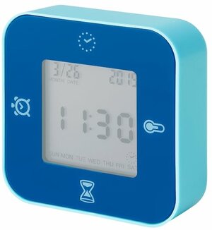 Часы / будильник / таймер / термометр икеа LOTTORP, синий