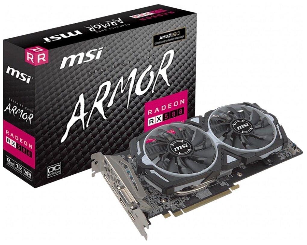 Видеокарта MSI Radeon RX 580 Armor 8G OC