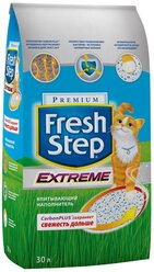 Впитывающий наполнитель Fresh Step Extreme, 30 л 30 л 15.8 кг