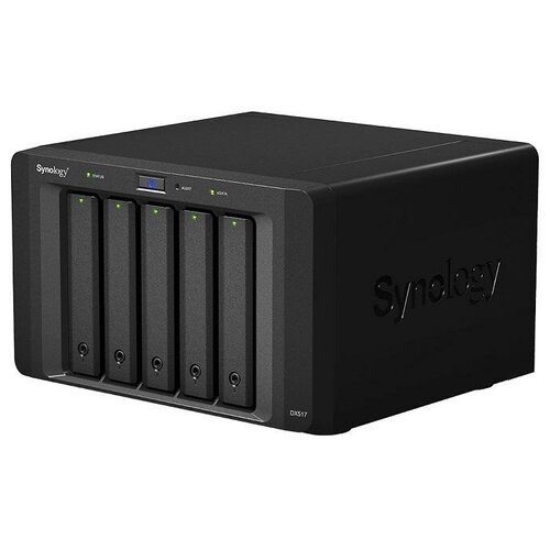 Сетевое хранилище Synology Unit DX517 черный плата расширения synology m2d18