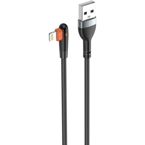 Ldnio LS561 USB- Lightning 2.4A 1m Black-Orange LD_C3801 сзу 3usb ldnio a3305 touch led lamp usb кабель lightning output5v 3 4a