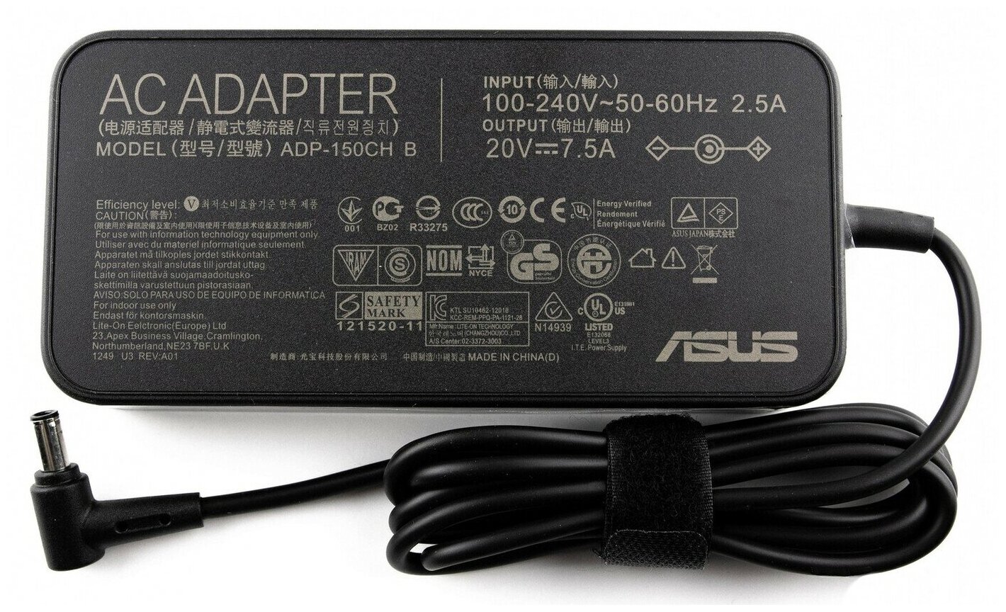 Блок питания для ноутбука Asus 20V 7.5A (6.0x3.7) 150W Original