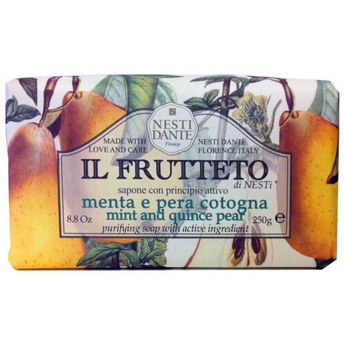 Nesti Dante Мыло кусковое Il Frutteto Mint and Quince Pear фруктовый, 250 г