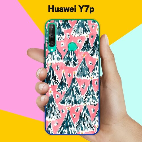 Силиконовый чехол на Huawei Y7p Узор новогодний / для Хуавей У7п
