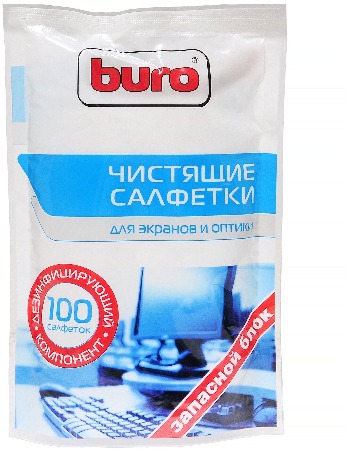 Buro BU-Zscreen влажные салфетки 100 шт. для экрана для оптики