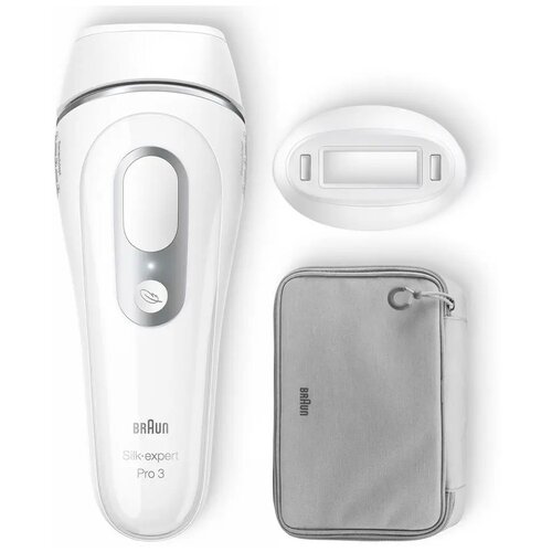 Эпилятор Braun PL3020 Silk-Expert Pro 3, белый/серебристый домашний фотоэпилятор smoothskin pure безлимитный ресурс