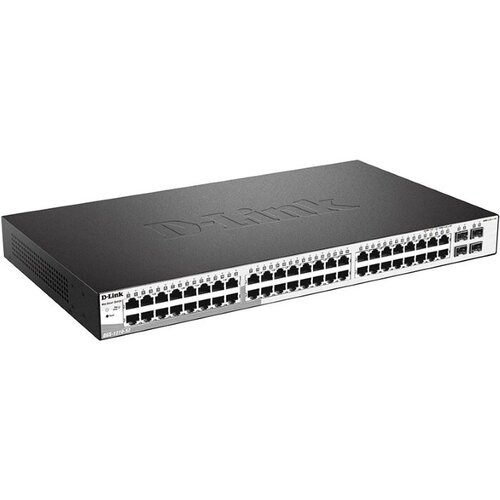 Коммутатор D-Link DGS-1210-52/F3A, 48 портов 10/100/1000 Base, 4 порта SFP, поддержка VLAN и IPv6