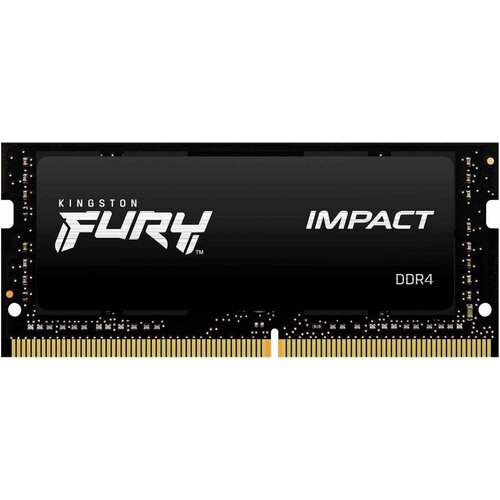 Модуль памяти Kingston Fury Impact KF432S20IB/8 DDR4 - 8ГБ 3200, SO-DIMM, Ret модуль памяти so dimm ddr4 16gb 2x8gb pc25600 3200mhz kingston fury impact kf432s20ibk2 16