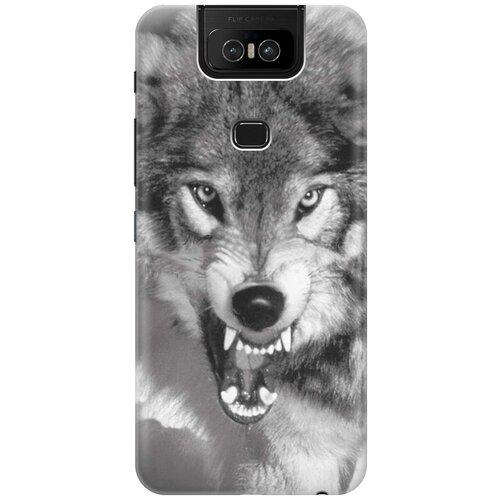 фото Cиликоновый чехол на asus zenfone 6 zs630kl / асус зенфон 6 с принтом "волчий оскал" gosso
