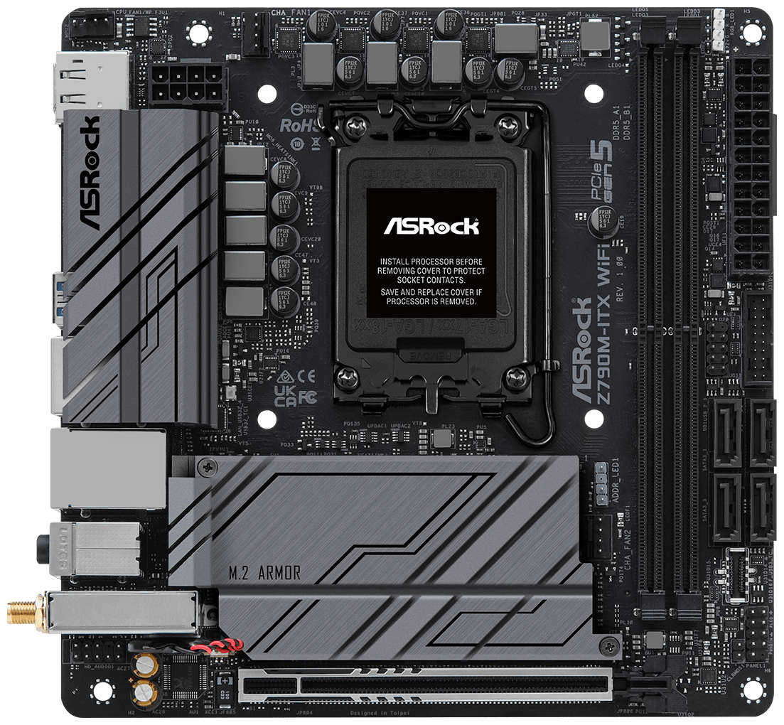 Материнская плата Asrock Z790M-ITX WIFI (90-MXBK40-A0UAYZ) - фото №1